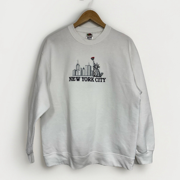 Vintage Fruit of the Loom NYC Sweatshirt with Statue of Liberty - Picture 1 of 11